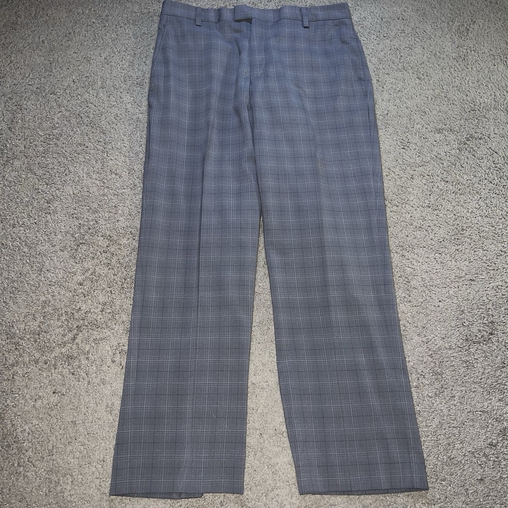 Nike Tiger Woods Collection Golf Pants Mens 34x32 Grey Plaid Glen Check Trousers